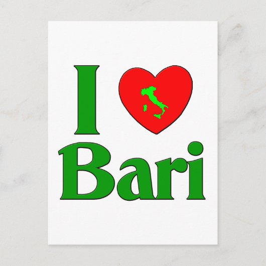 Ik hou van Bari Italië Briefkaart (Voorkant)