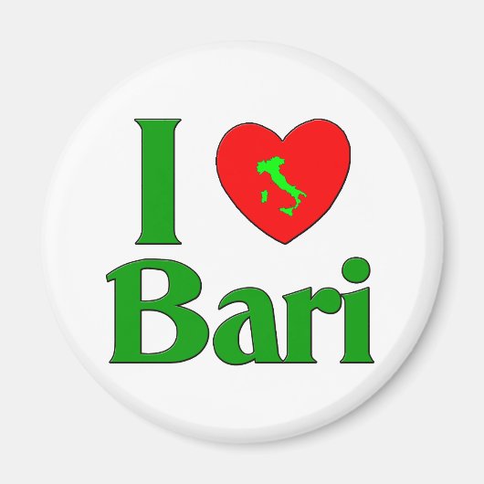 Ik hou van Bari Italië Magneet (Voorkant)