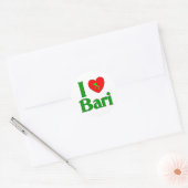 Ik hou van Bari Italië Ronde Sticker (Envelop)