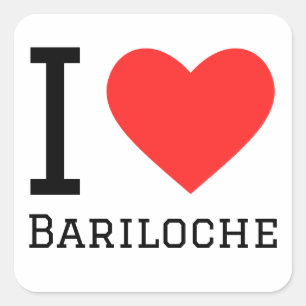 Ik hou van Bariloche Vierkante Sticker