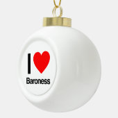 Ik hou van barones keramische bal ornament (Rechts)