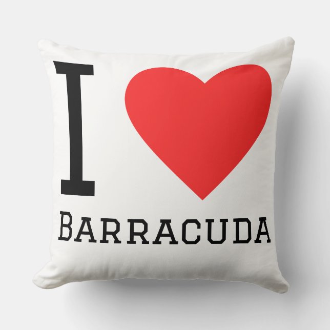 Ik hou van barracuda kussen (Voorkant)