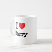Ik hou van Barry hartaangepast Koffiemok (Voorkant links)