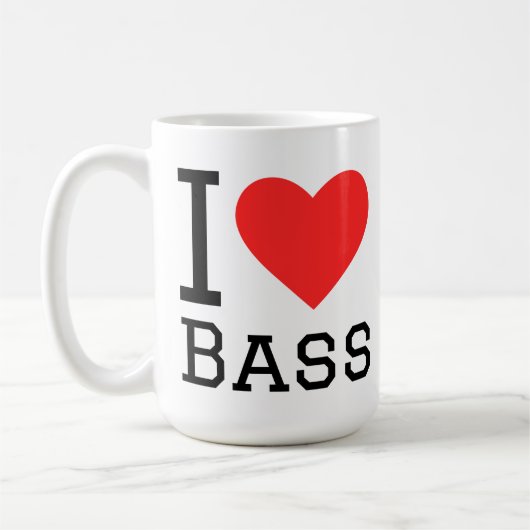 Ik hou van bas koffiemok (Links)