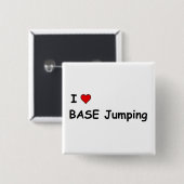 Ik hou van BASE-jumping Vierkante Button 5,1 Cm (Voorkant /achterkant)