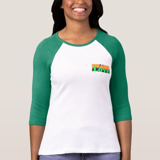 Ik hou van Baseball met compassie T-shirt (Voorkant)