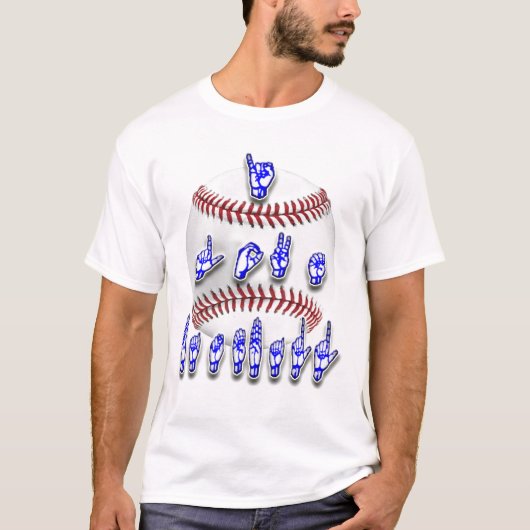 Ik hou van Baseball Sign T-shirt (Voorkant)