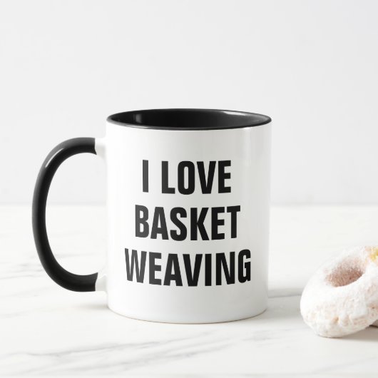 Ik hou van basket weven mok (Met donut)