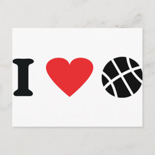 Ik hou van basketbal briefkaart