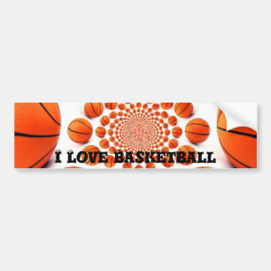 Ik hou van basketbal bumpersticker