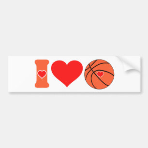 Ik hou van basketbal bumpersticker