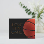 Ik hou van basketbal Close-Up  Briefkaart (Staand voorkant)
