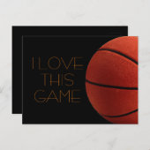 Ik hou van basketbal Close-Up  Briefkaart (Voorkant / Achterkant)