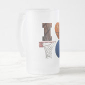 Ik hou van basketbal cup matglas bierpul (Voorkant links)