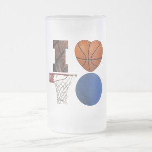 Ik hou van basketbal cup matglas bierpul