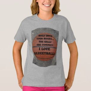 Ik hou van basketbal humor t-shirt