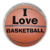 Ik hou van basketbal Keramische knop (Voorkant)