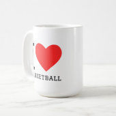 Ik hou van basketbal koffiemok (Voorkant links)