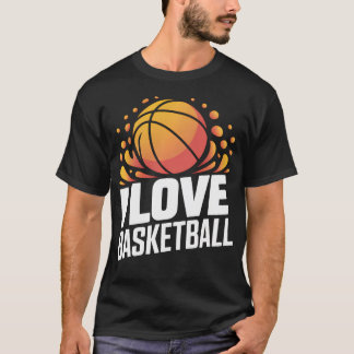 Ik Hou Van Basketbal Passie Splash T-shirt
