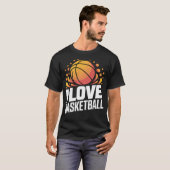 Ik Hou Van Basketbal Passie Splash T-shirt (Voorkant volledig)
