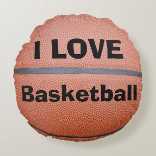 Ik Hou Van Basketbal Persoonlijke Naam Ronde Kusse Rond Kussen