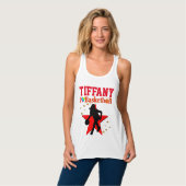 IK HOU VAN BASKETBAL RODE GEPERSONALISEERDE TANKTO TANKTOP (Volledige Voorkant)