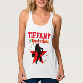 IK HOU VAN BASKETBAL RODE GEPERSONALISEERDE TANKTO TANKTOP