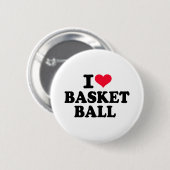 Ik hou van basketbal ronde button 5,7 cm (Voorkant /achterkant)