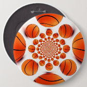 Ik hou van basketbal ronde button 6,0 cm (Voorkant /achterkant)