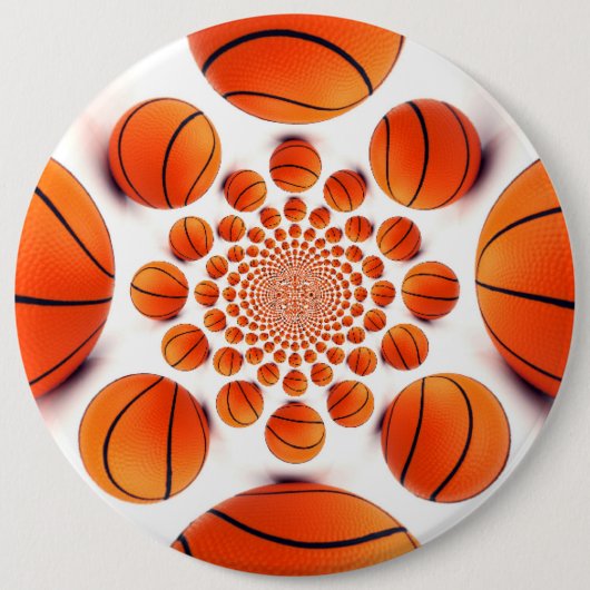 Ik hou van basketbal ronde button 6,0 cm (Voorkant)