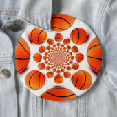 Ik hou van basketbal ronde button 6,0 cm (In situ)