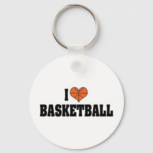 Ik Hou Van Basketbal Sleutelhanger (Voorkant)