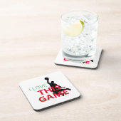 Ik hou van basketbal spel bier onderzetter (Rechterzijde)