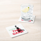 Ik hou van basketbal spel kartonnen onderzetters (Insitu)