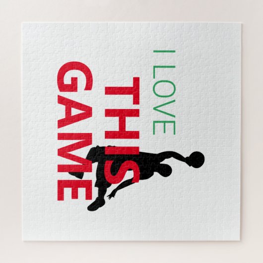 Ik hou van basketbal spel legpuzzel (Horizontaal)