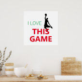 Ik hou van basketbal spel poster (Keuken)