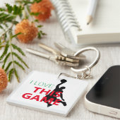 Ik hou van basketbal spel sleutelhanger (Voorkant Rechts)