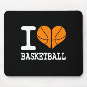 Ik hou van basketbal sport atletiek liefhebber cad muismat