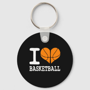 Ik hou van basketbal sport atletiek liefhebber cad sleutelhanger