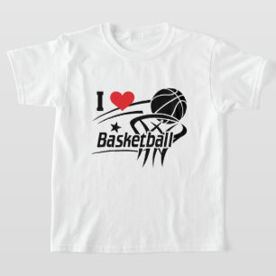 Ik hou van basketbal t-shirt