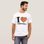 Ik hou van basketbal t-shirt (Voorkant volledig)