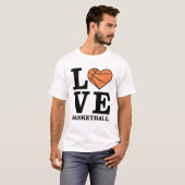 Ik hou van basketbal t-shirt (Voorkant volledig)