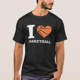 Ik hou van basketbal t-shirt