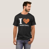 Ik hou van basketbal t-shirt (Voorkant volledig)