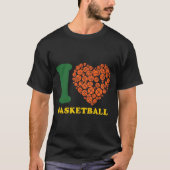 Ik hou van basketbal t-shirt (Voorkant)