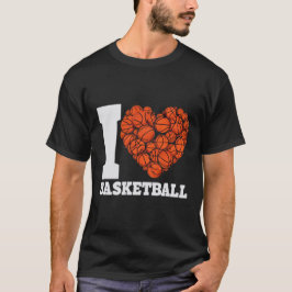 Ik hou van basketbal t-shirt