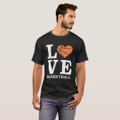 Ik hou van basketbal t-shirt (Voorkant volledig)