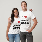 Ik hou van basketbal tekst ontwerpen t-shirt (Unisex)