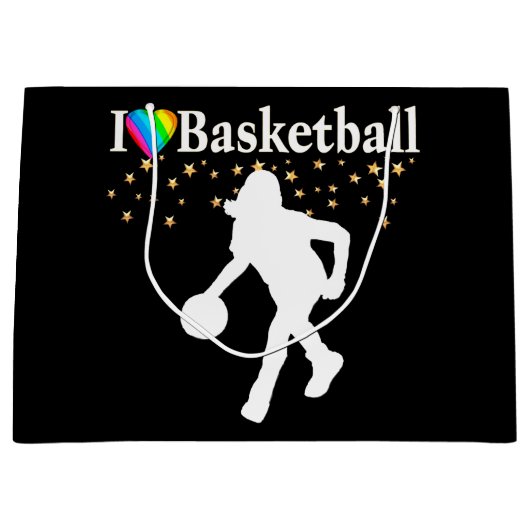 IK HOU VAN BASKETBALDESIGN LARGE CADEAUTASJE (Voorkant)