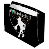 IK HOU VAN BASKETBALDESIGN LARGE CADEAUTASJE (Achterkant Gekanteld)
